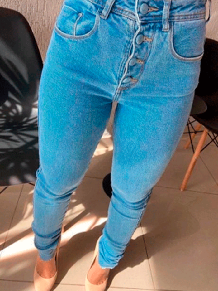Calça jeans c/ botões